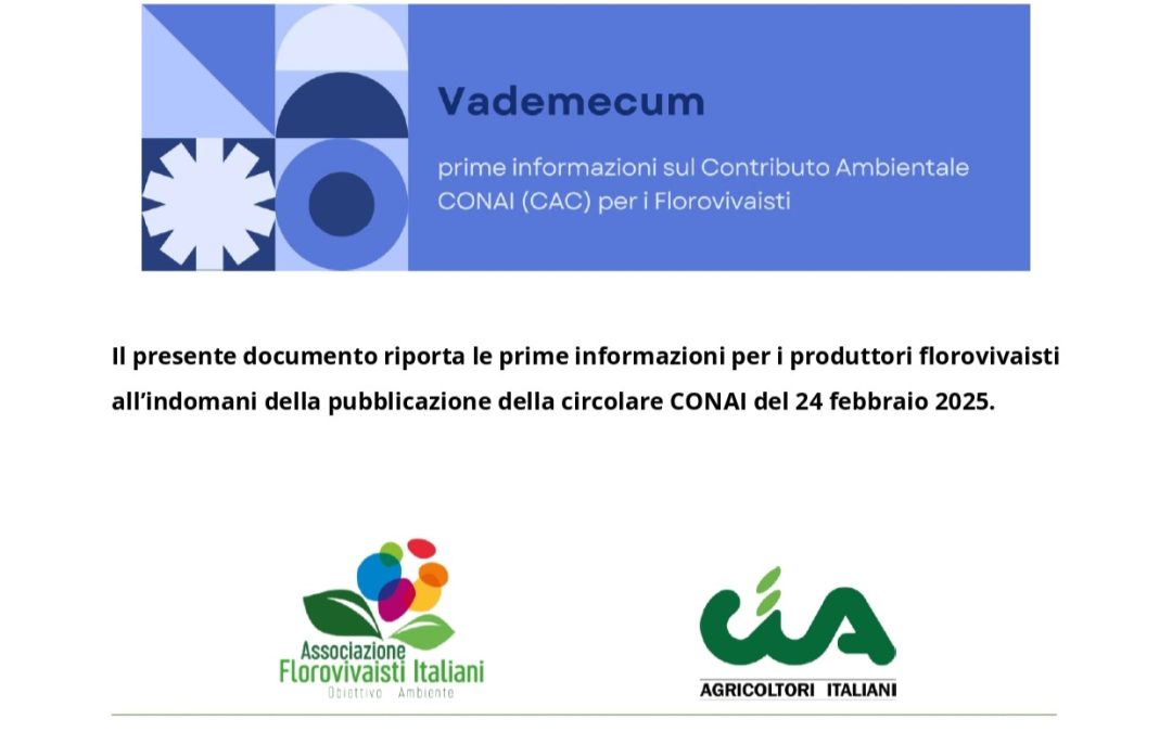 Nuovo contributo CONAI sui vasi in plastica per fiori e piante
